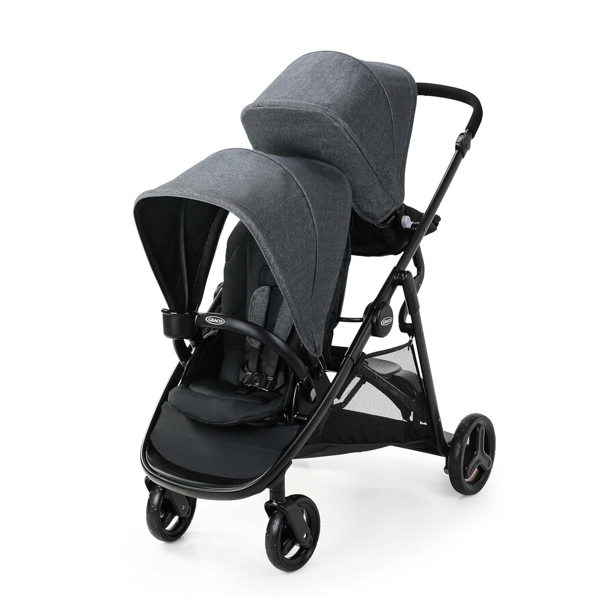 Graco Ready2Grow 2.0 Double Stroller Features Bench Seat and Standing Platform Options, Rafa